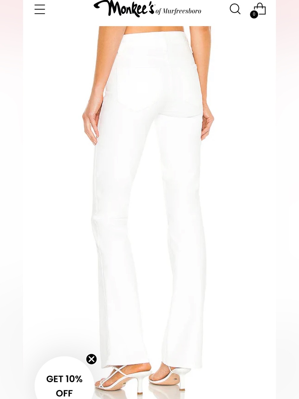 PAIGE Crisp White mid rise manhattan. No flaws or stains.